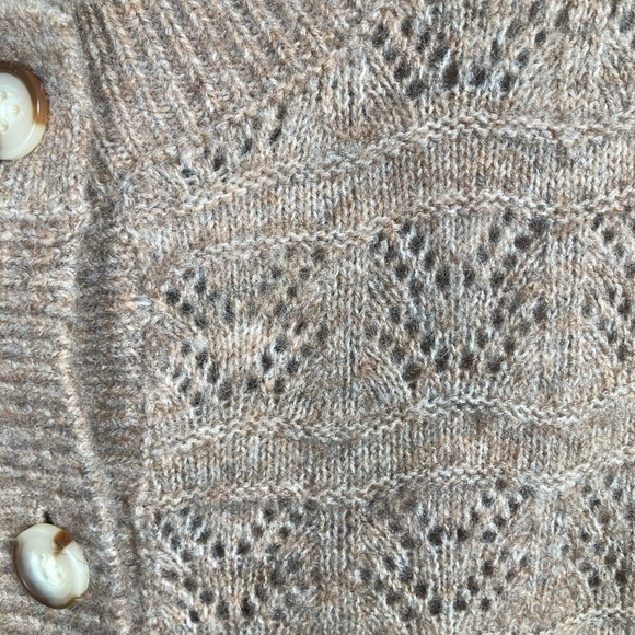 Cozy Croft & Barrow Taupe Button-Up Cardigan Sz XL - Picture 4 of 13